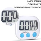 Digital Kitchen Timer With Display     For Cooking  Baking  And Grilling  white 