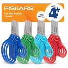 Fiskars Kids Blunt Tip Scissors Classpack  5 In    12-pack   Assorted  4 Colors 