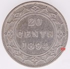 1894 Newfoundland 20 Cents Obverse 1 - F vf - Cleaned Lot 18557