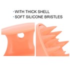 Orange Manual Scalp Massager Thick Shell Hair Brush Care Shampoo Wash Tool