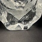 Rare Mats Jonasson Sweden Full Lead Crystal Tiger Head Signed Sculpture Sweden