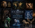 Ice Armor 8  H Gothic Red Fairy With Dragon Statue Fantasy Decoration Figurine