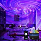 Led Galaxy Projector Night Light Rotating Star Moon Lamp Remote Usb