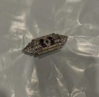 Vtg Art Deco Silver Tone Plated Rhinestone Unsigned Brooch   2 50    Beautiful