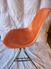 Mcm Vintage Eames Dss Chair Red Orange Original Early Milacron Stamp 1958-1965