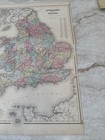 Antique C  1855 England Wales Scotland Jh Colton Hand Colored Map 16 75x26 5   