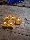 Authentic  Casino Craps Dice Gold Mixed Serial  s - Lot Of 5