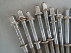  10  Vintage Leedy   Ludwig 2 5 8  Drum Key Tension Rods Snare Toms-vg 