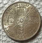 1887 Great Britain Uk - Florin  - Victoria -  925 Silver - 1 3 Oz - Au   Unc