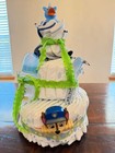 Diaper Cake For Baby Gift Or Baby Shower Centerpiece  