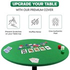 Poker Card Games Green Felt Fitted Round Cloth Cover Fits To 36  To 42  Table