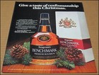1973 Seagram s Benchmark Premium Bourbon Print Ad Vintage Advertisement