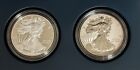 2012 S Proof   Reverse Proof American Silver Eagle 75th Anniversary 2 Coin Set