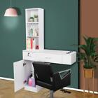Hair Styling Barber Station  Wall Mount Beauty Salon Spa Storage Equipment Set