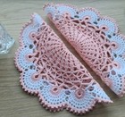 Set Of Two Crochet Doilies  Round Cotton Doilies  Table Decor  Homedecor  New 