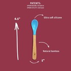 Infant Spoons For Parent-led Feeding Bamboo   Silicone Pink
