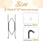 3 Pack Plate Hangers For The Wall  Suitable For 6-8 Decorative Plate invisibl   