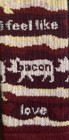 Freaker Koozie Bottle Insulator I Feel Like Bacon Love Pig Pink Brown Heart New