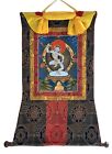 Machig Labdron Original Tibetan Thangka Painting For Chod Practice Silk Framed