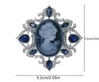 Cameo Brooch Pin Blue Fashion Jewelry Fast Free Ship