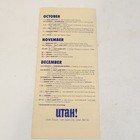 Vintage 1968 Utah Events Tourist Travel Vacation Brochure