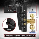 Xpe Trailer Hitch Fits 2 Inch Receiver  8 Inch Adjustable Drop Hitch  25000lbs