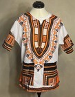 African Dashiki Traditional Tribal Short Sleeve Shirt Hippy Boho  Unisex size s