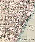 1912 Antique Map Of New South Wales   Australia   Verso City Map Of Sydney