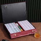 Chinese Mahjong Set X-large 144 Numbered 1 5  Tiles Majiang Mah-jongg In Case   