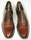 Vtg Johnston Murphy Crown Aristocraft Shoes 10 3a Brown Captoe Goodyear Welt Usa