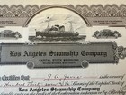 1921 Los Angeles Steamship Company Stock Signed By Fred Baker  Low  10 Revenues