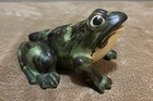 Brush Mccoy 3pc Frog Set -usa- Vintage Hand Painted Pottery - Garden Decor