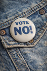 Vote No  Vintage 1960 s Worker Contract Lapel Pin Button - Labor Union Election