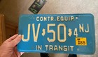 Wow 9 Vintage New Jersey License Plates Contr Equip In Transit Trailer Man Cave 