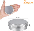 Aluminum Tin Cans  24pcs 2 Oz Metal Round Containers Screw Lid Empty Small Trav