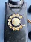 Vtg 40s Antique Western Electric Bell System F1 Black Bakelite Rotary Wall Phone