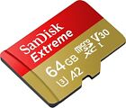 Sandisk Extreme Micro Sd Memory Card 64gb Sdsqxa2-064g-gn6mn Gopro Drones