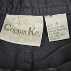 Copper Key Vintage Black High Waisted Pleated Cuffed Shorts Junior 9 Cotton
