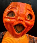 1940 s Papier Mache Jack-o-lantern Choir Boy Candy Container Great Condition