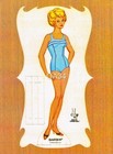Vintage Uncut 1966 Barbie  Skipper   Skooter Paper Dolls  1 Top Reproduction