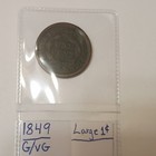 1849 Braided Hair Large Cent Copper Coin Bn Philadelphia Mint