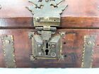 Antique 18th Century Cathedral Lidded Hinged Burl Dowry Box W  Inscriptions