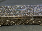 Godinger Silver Plated Jewelry Box Vintage Baroque Ornate Floral Design Mirror