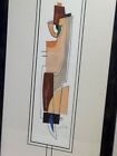 Vintage 1960s Cubist Abstract Cubism Mid-century Modern Mcm Watercolor Wall Art