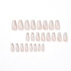 24pcs French Pearl False Nail Long Square Press On Nails For Nail Art Salon