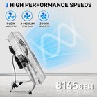 20   Heavy Duty Industrial Floor Fan  High Velocity 3 Speeds 8165 Cfm Metal Fan