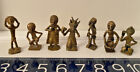 Lot  7 Antique African Brass Figurative Akan Ashanti Gold Weights 1 3 4 -2 1 2 