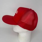 Vtg Stroh s Beer Snapback Trucker Hat Adjustable Competition Pro Red Mesh 80s