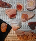302ct Mexican Fire Opal Rough Raw 9 Pieces Lapidary Assortment To Tinker With
