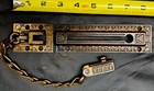 Large Victorian Bronze Sliding Door Chain Lock Bolt  1880s Front Door Eastlake